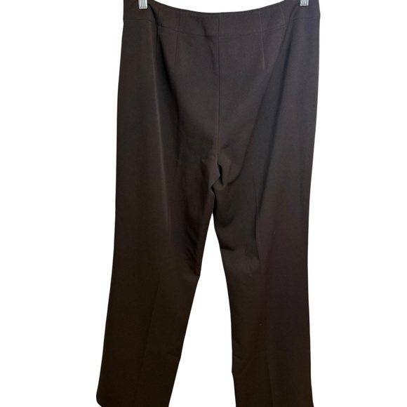 Peck & Peck | Classic Brown Straight Leg Pants with Side Zip | Sz 10 - Picture 4 of 5